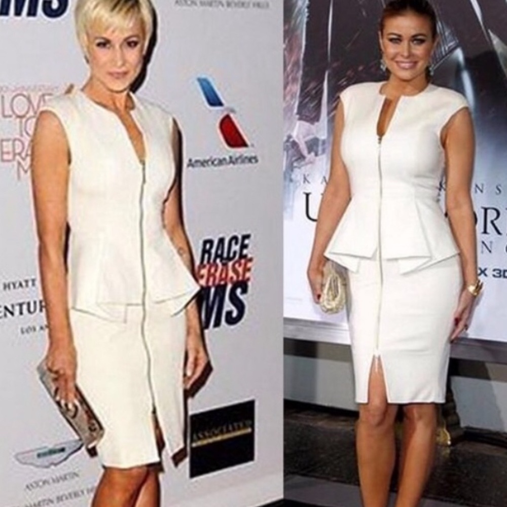 Ted Baker Peplum Dress in Ivory (US size 6)